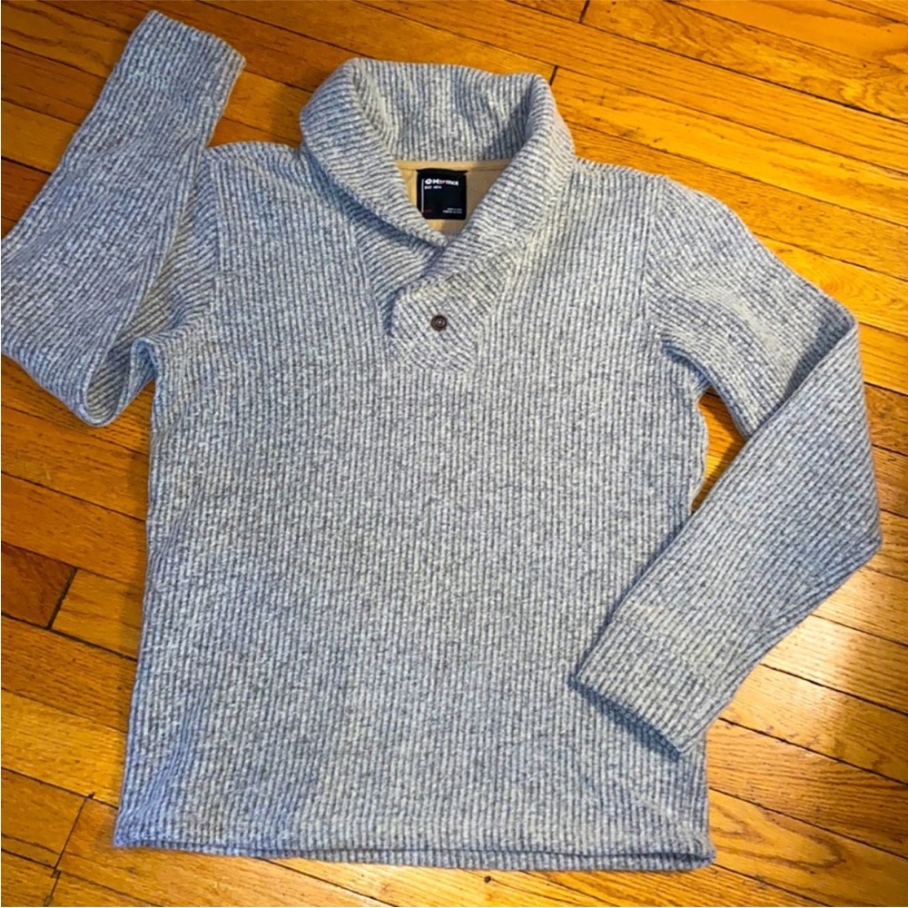 Marmot men’s shawl sweater grey wool blend